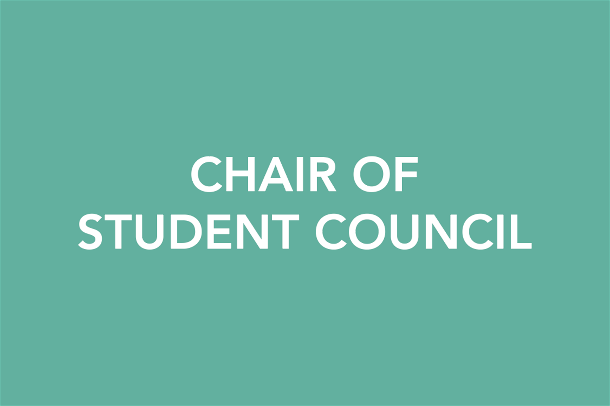 Chair of student council